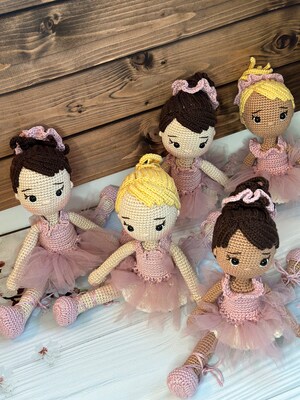 crochet doll, amigurumi doll,crochet ballerina,baby shower gift,birthday gift,knitted doll,ballerina doll,crochet for gift,crochet animals - image6